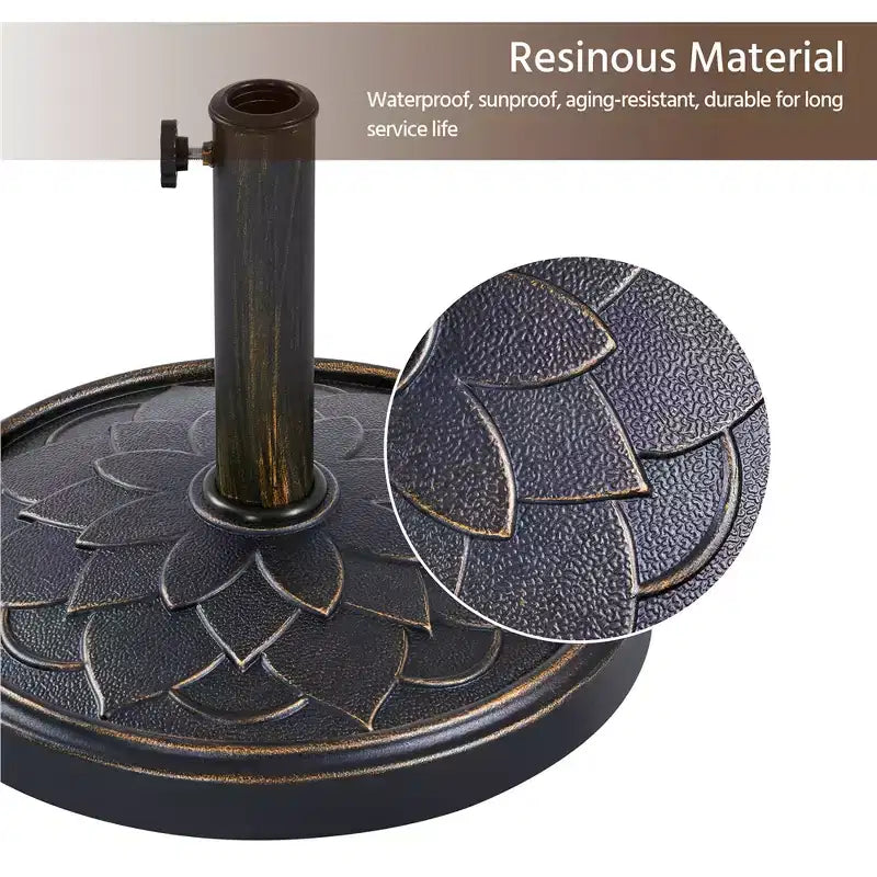 Pied de parasol Yaheetech robuste avec motif pétales de fleurs