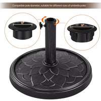 Pied de parasol Yaheetech robuste avec motif pétales de fleurs