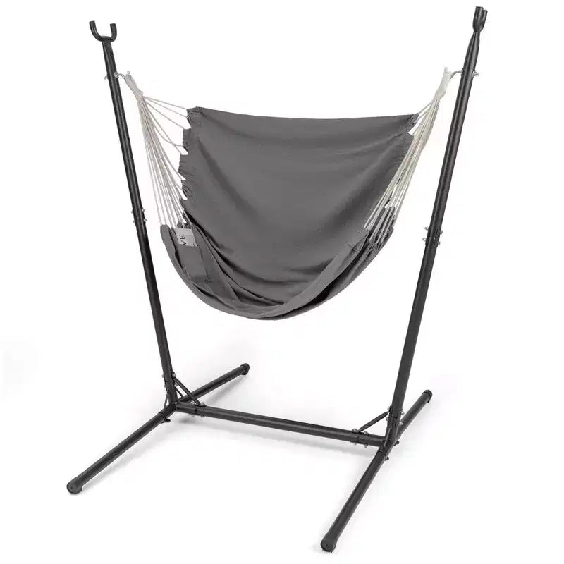 Costway Chaise hamac reglable avec support, 6 positions reglables, poche de rangement, robuste
