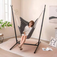 Costway Chaise hamac reglable avec support, 6 positions reglables, poche de rangement, robuste