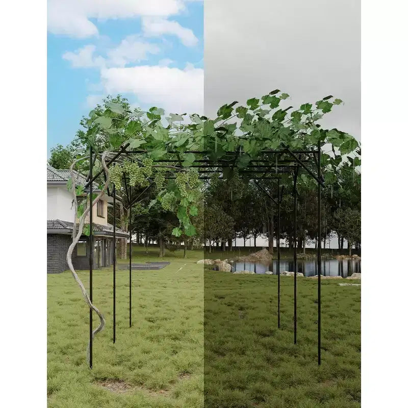 Arche de jardin pour plantes grimpantes, treillis métallique arqué durable avec finition thermolaquée, pour mariages, tonnelles et décoration extérieure, pour pelouse, fête