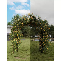 Arche de jardin pour plantes grimpantes, treillis métallique arqué durable avec finition thermolaquée, pour mariages, tonnelles et décoration extérieure, pour pelouse, fête