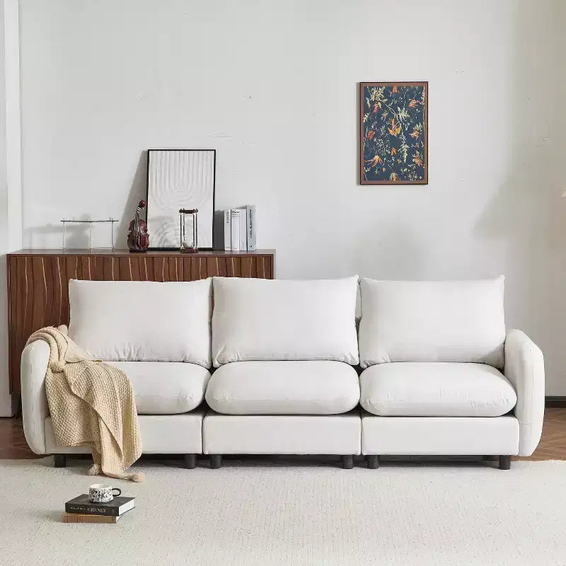 Christopher Knight Home Acker 99.5 canapé sectionnel rembourré moderne 3 places, blanc