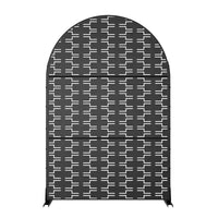 Panneau d'intimité extérieur en métal arqué noir de 72 x 47 pouces