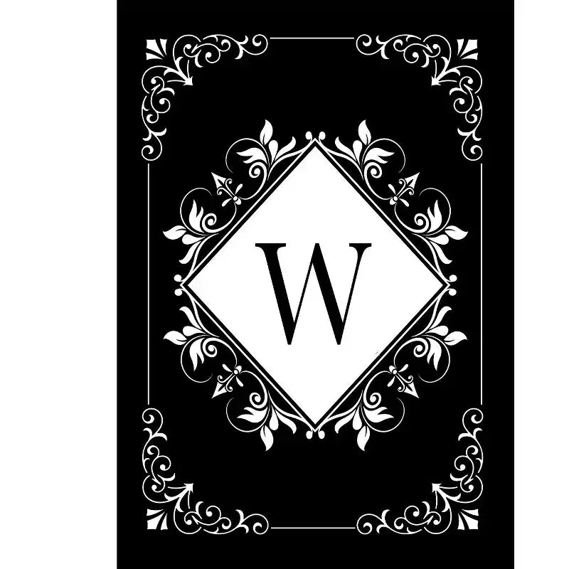 Briarwood Lane Drapeau de maison double face quotidien 40x28 pour l'extérieur, monogramme W noir et blanc