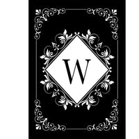 Briarwood Lane Drapeau de maison double face quotidien 40x28 pour l'extérieur, monogramme W noir et blanc