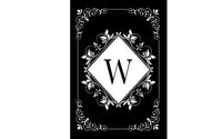 Briarwood Lane Drapeau de maison double face quotidien 40x28 pour l'extérieur, monogramme W noir et blanc