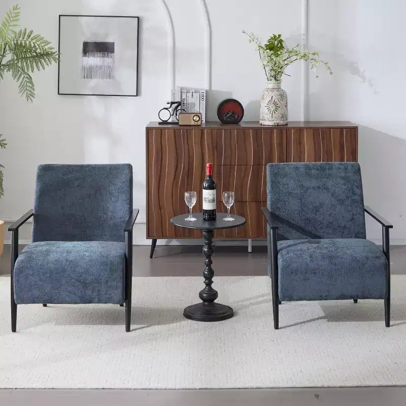 Christopher Knight Home Arnold fauteuil club moderne rembourré en fer (lot de 2)