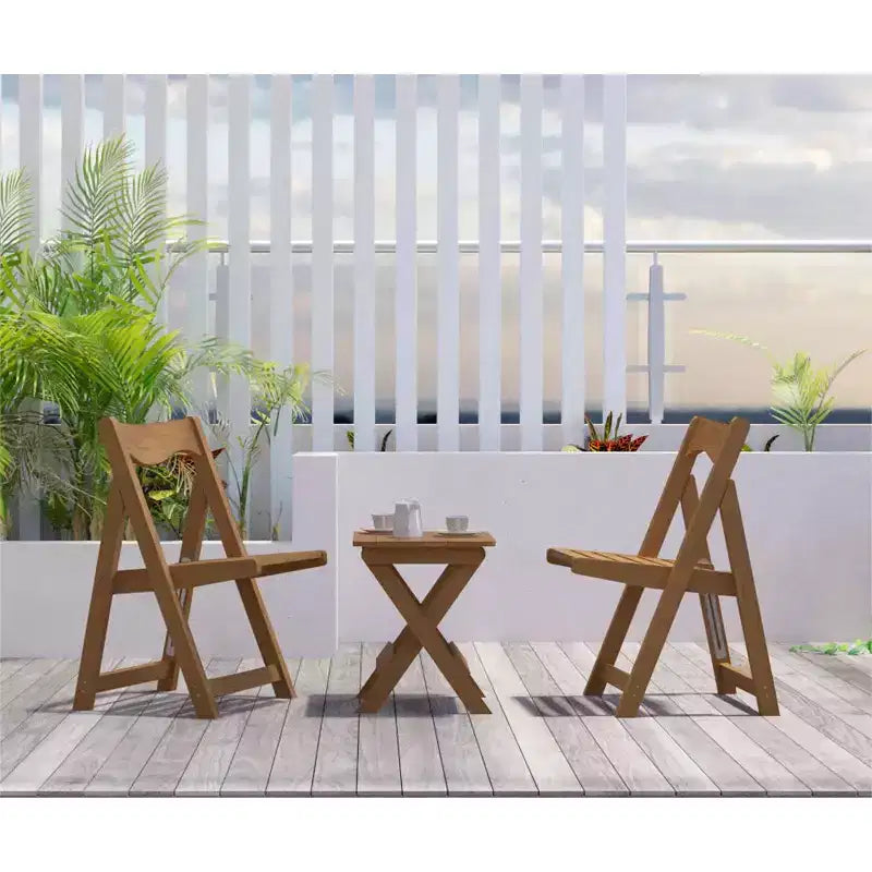 GDFStudio Matt Ensemble bistro pliable 3 pièces en polystyrène haute résistance