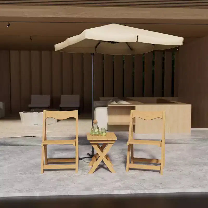 GDFStudio Matt Ensemble bistro pliable 3 pièces en polystyrène haute résistance