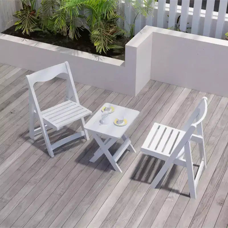 GDFStudio Matt Ensemble bistro pliable 3 pièces en polystyrène haute résistance