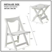 GDFStudio Matt Ensemble bistro pliable 3 pièces en polystyrène haute résistance