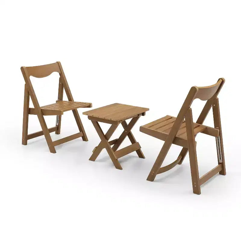 GDFStudio Matt Ensemble bistro pliable 3 pièces en polystyrène haute résistance
