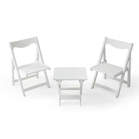 GDFStudio Matt 3pcs High Impact Polystyrene Foldable Bistro Set