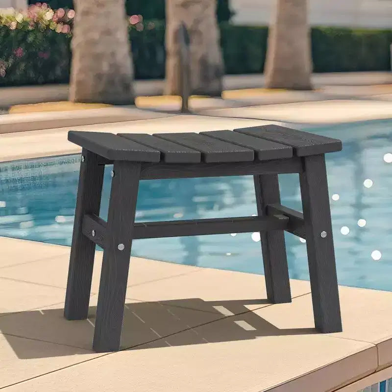Hyleory HDPE Ottoman portable, tabouret d'extérieur ergonomique incurvé