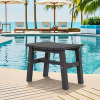 Hyleory HDPE Ottoman portable, tabouret d'extérieur ergonomique incurvé