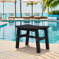 Hyleory HDPE Ottoman portable, tabouret d'extérieur ergonomique incurvé