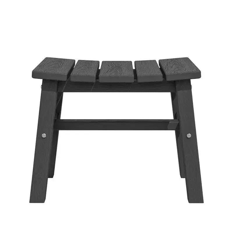 Hyleory Ottoman portable en HDPE, tabouret d'extérieur courbe ergonomique