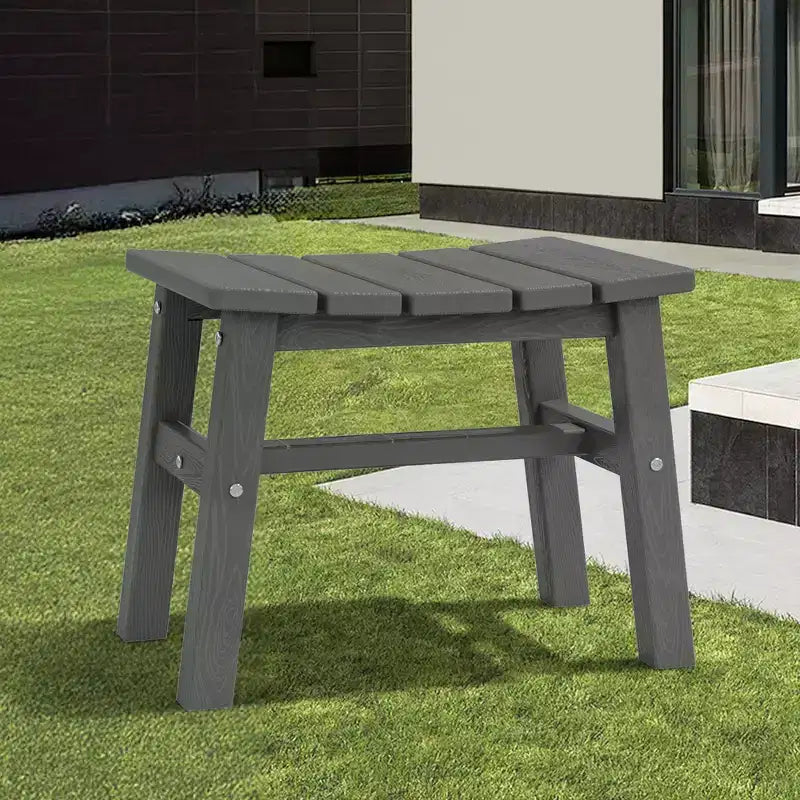Hyleory HDPE Ottoman portable, tabouret d'extérieur ergonomique incurvé