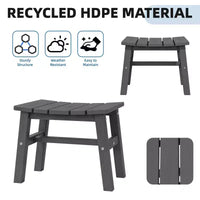 Hyleory HDPE Ottoman portable, tabouret d'extérieur ergonomique incurvé