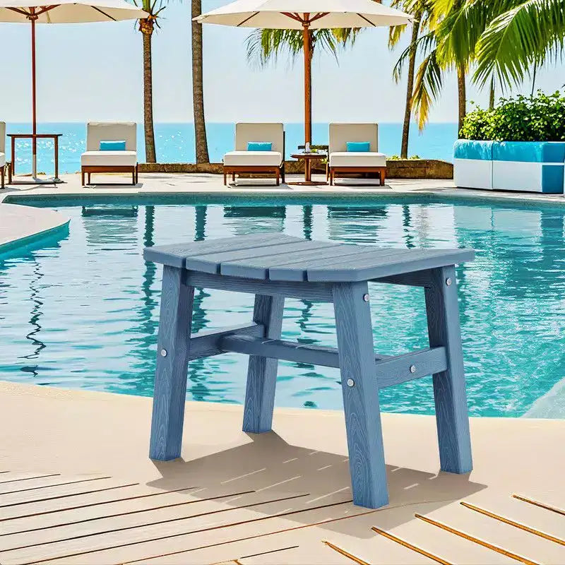 Hyleory HDPE Ottoman portable, tabouret d'extérieur ergonomique incurvé