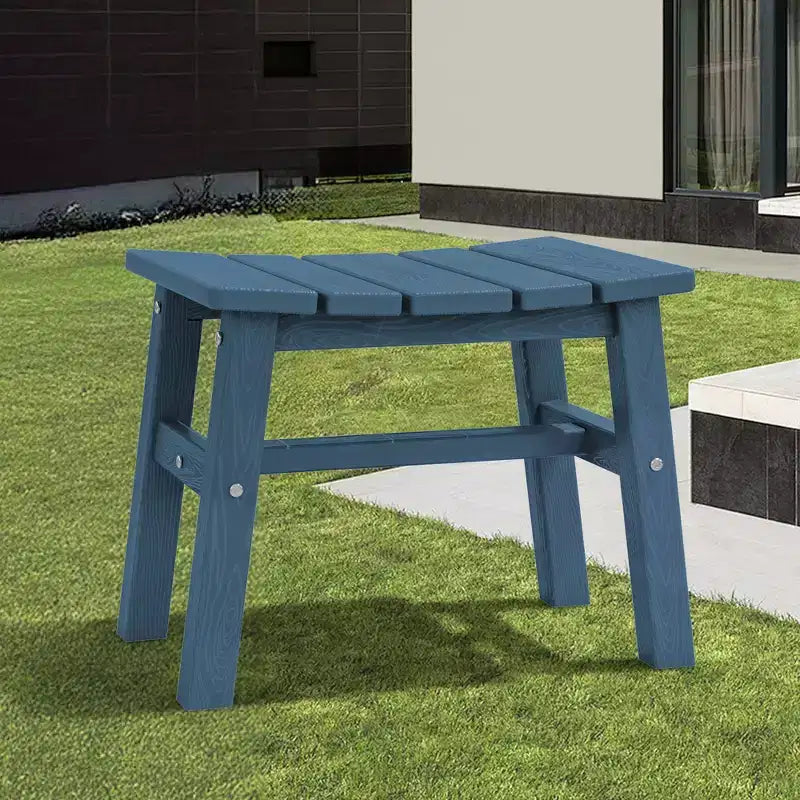 Hyleory Ottoman portable en HDPE, tabouret d'extérieur courbe ergonomique