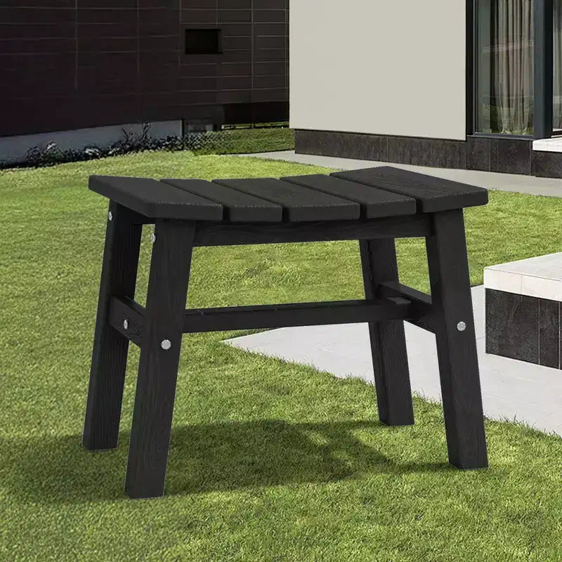 Hyleory Ottoman portable en HDPE, tabouret d'extérieur courbe ergonomique