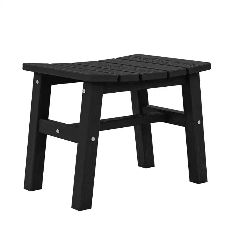Hyleory HDPE Ottoman portable, tabouret d'extérieur ergonomique incurvé