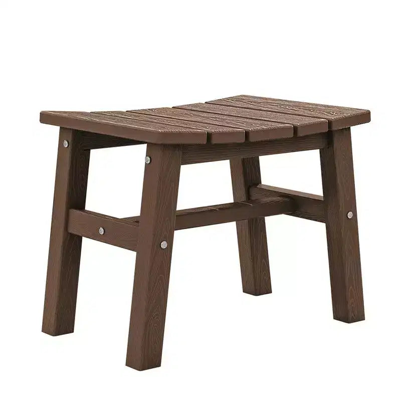 Hyleory Ottoman portable en HDPE, tabouret d'extérieur courbe ergonomique