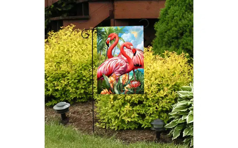 Briarwood Lane Drapeau de jardin d'été 12x18 pour l'extérieur, paire de flamants roses For Summer