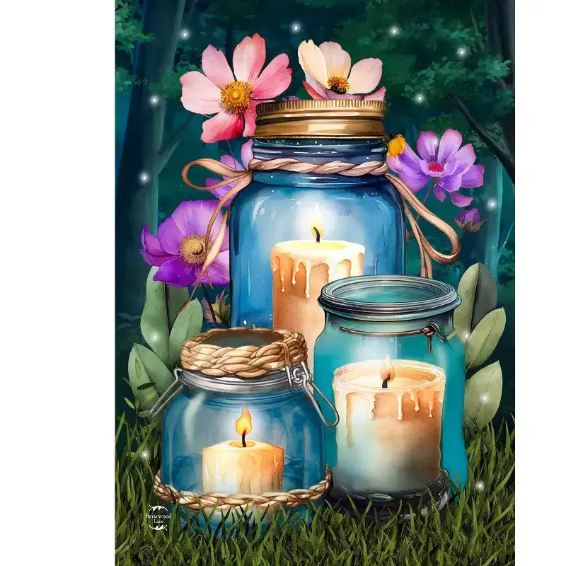 Briarwood Lane Drapeau de jardin de printemps 30x45 cm Pour l'extérieur Soyez une lumière Bocaux pour drapeau de jardin de printemps Drapeaux pour l'extérieur