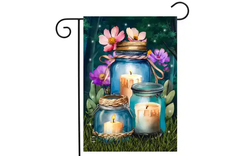 Briarwood Lane Drapeau de jardin de printemps 30x45 cm Pour l'extérieur Soyez une lumière Bocaux pour drapeau de jardin de printemps Drapeaux pour l'extérieur