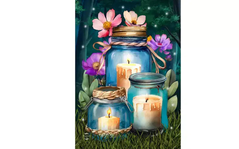 Briarwood Lane Drapeau de jardin de printemps 30x45 cm Pour l'extérieur Soyez une lumière Bocaux pour drapeau de jardin de printemps Drapeaux pour l'extérieur