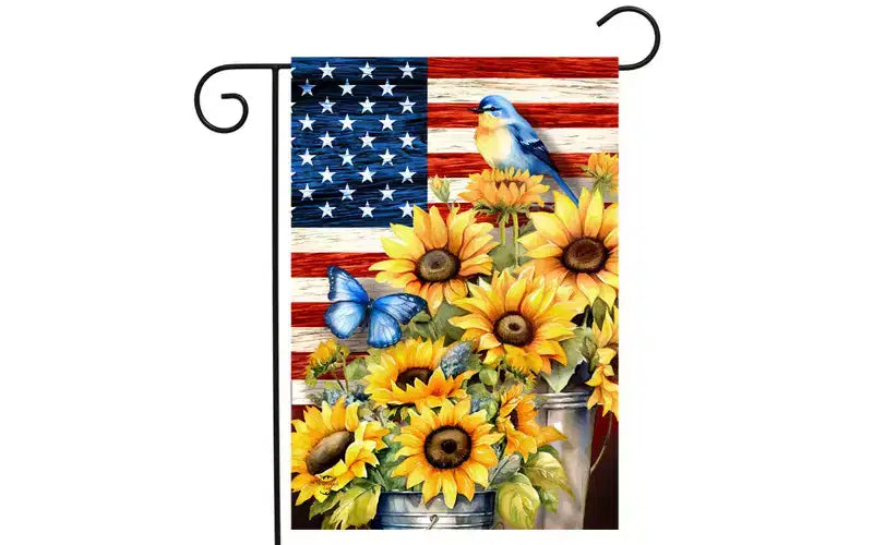 Briarwood Lane Drapeau de jardin d'été 12x18 pour l'extérieur style champêtre américain pour les drapeaux de jardin d'été pour l'extérieur