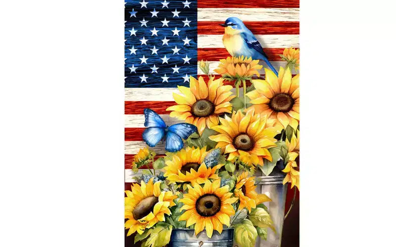 Briarwood Lane Drapeau de jardin d'été 12x18 pour l'extérieur style champêtre américain pour les drapeaux de jardin d'été pour l'extérieur