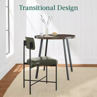 Chaise de salle à manger en similicuir Best Choice Products lot de 2, hauteur standard avec structure métallique