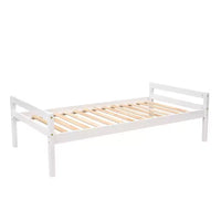 Lit mezzanine Whisen de 95,1 po L x 79,5 po l avec lit indépendant, escalier de rangement, bureau, étagères et tiroirs