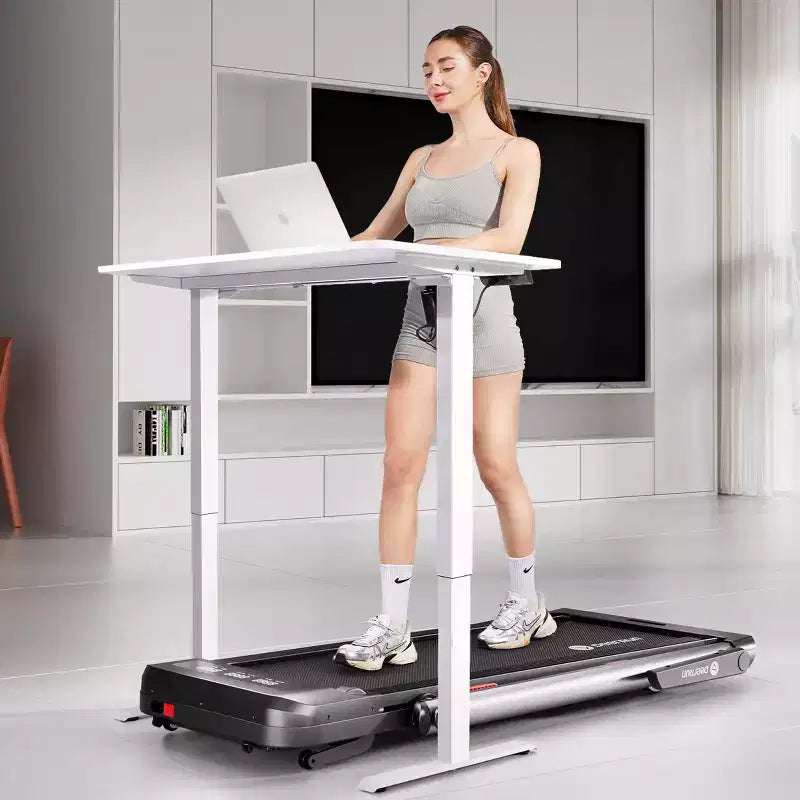 DeerRun Z10 Pro Tapis roulant pliable intelligent 2-en-1 0.6-3.8 MPH inclinaison automatique 12% tapis de marche