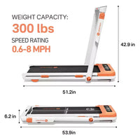 DeerRun Z10 Pro Tapis roulant pliable intelligent 2-en-1 0.6-3.8 MPH inclinaison automatique 12% tapis de marche