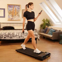 Tapis de course à bande de course de 39 x 100 cm, 2,5 CV, 2 en 1, écran LED, 1-8 km/h, capacité de poids de 158 kg