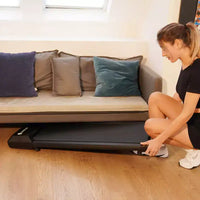 Tapis de course à bande de course de 39 x 100 cm, 2,5 CV, 2 en 1, écran LED, 1-8 km/h, capacité de poids de 158 kg