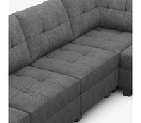 Canapé modulable Belffin Weave avec siège de rangement et pouf (9 places + 11 côtés)