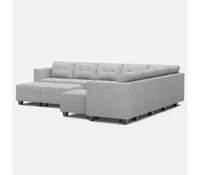 Canapé modulable Belffin Weave avec siège de rangement et pouf (9 places + 11 côtés)