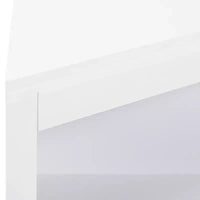 MAYEERTY Meuble de rangement d'angle blanc avec portes et étagères réglables pour salle de bain, cuisine, salon