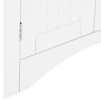 MAYEERTY Meuble de rangement d'angle blanc avec portes et étagères réglables pour salle de bain, cuisine, salon