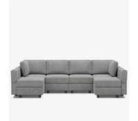 Canapé modulable Belffin Terry avec rangement intégré (6 places + 8 côtés)