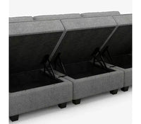 Canapé modulable Belffin Terry avec rangement intégré (6 places + 8 côtés)