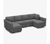 Canapé modulable Belffin Terry avec rangement intégré (6 places + 8 côtés)