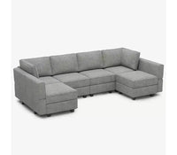 Canapé modulable Belffin Terry avec rangement intégré (6 places + 8 côtés)