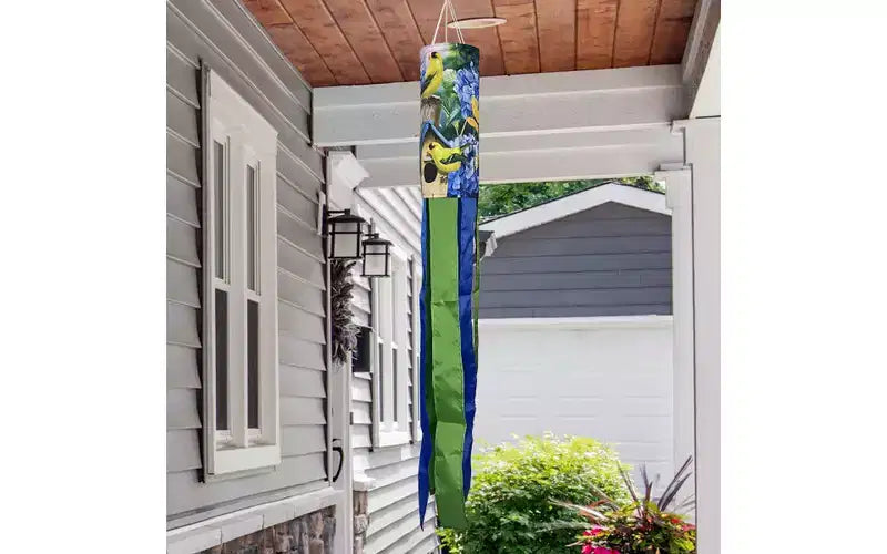 Briarwood Lane Chardonnerets et Hortensia Printemps Manche à Air Tourbillon Vent 40x6 Pour Spinner Vent Printemps